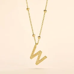 Histoire d'Or Collier Plaqué Or Jaune Lettra New