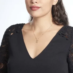 Histoire d'Or Collier Plaqué Or Jaune Lettra Best