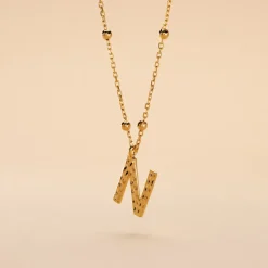 Histoire d'Or Collier Plaqué Or Jaune Lettra Hot