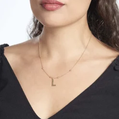 Histoire d'Or Collier Plaqué Or Jaune Lettra Outlet