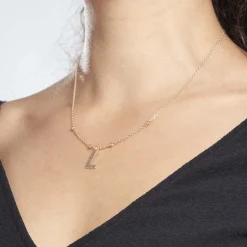 Histoire d'Or Collier Plaqué Or Jaune Lettra Outlet