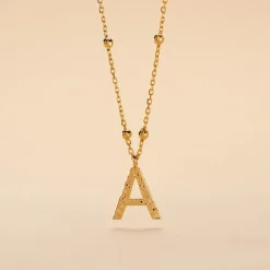 Histoire d'Or Collier Plaqué Or Jaune Lettra Online