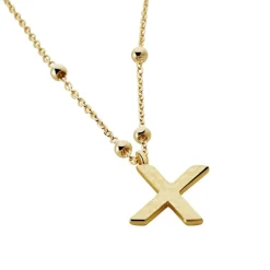 Histoire d'Or Collier Plaqué Or Jaune Lettra Best