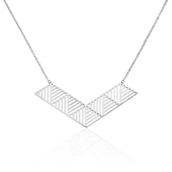 Histoire d'Or Collier Plastron Abby Acier Blanc Online