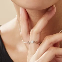 Histoire d'Or Collier Poenui Argent Blanc Outlet