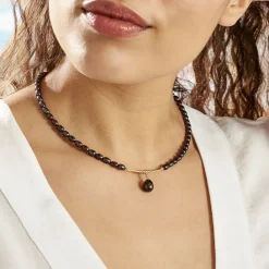 Histoire d'Or Collier Poire Or Jaune Perle De Culture or jaune perle noir New