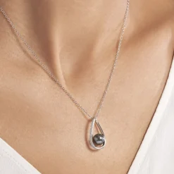 Histoire d'Or Collier Polynesie Argent Blanc Perle D'imitation Et Oxyde De Zirconium Clearance