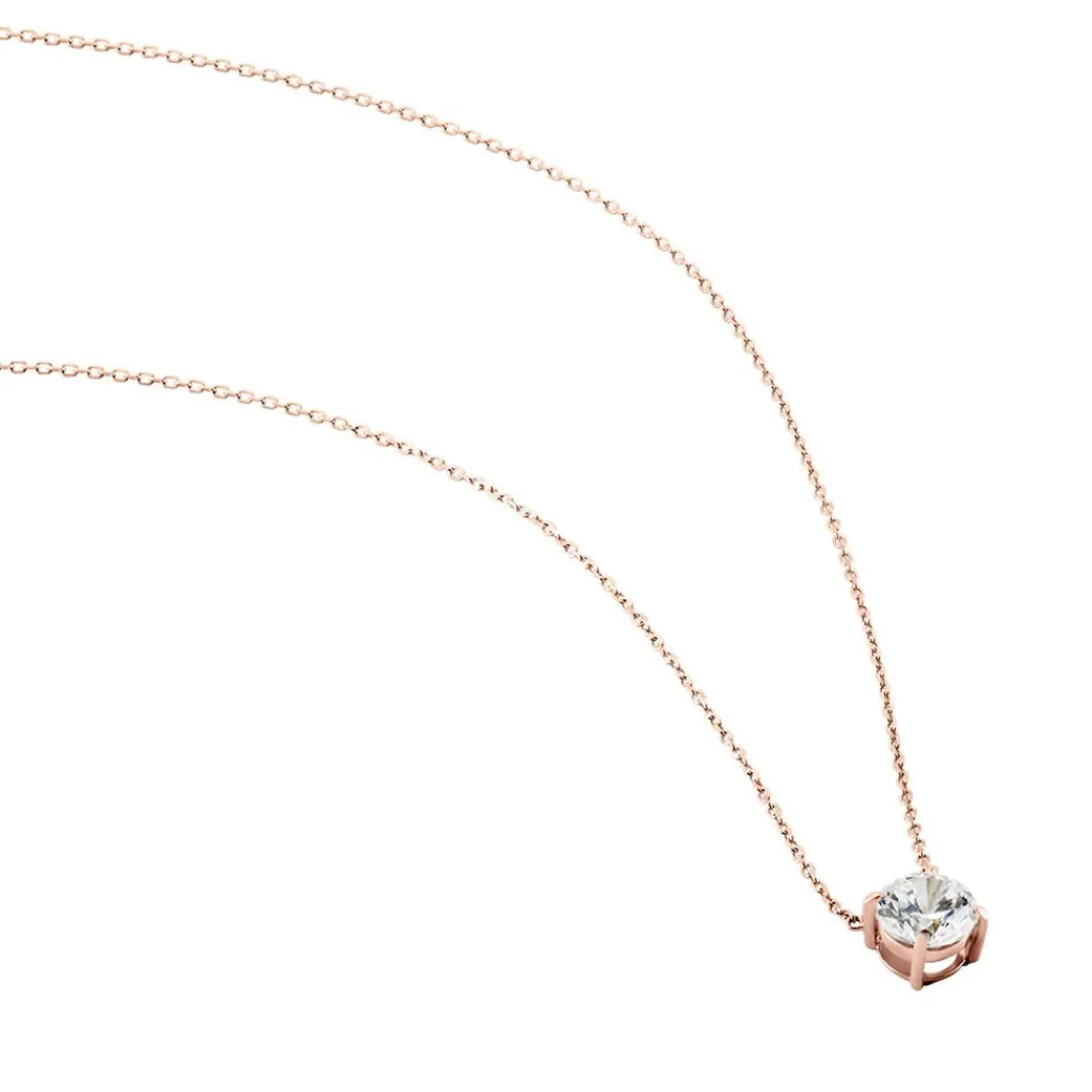 Histoire d'Or Collier Ponama De Zirconium or rose oxyde Outlet