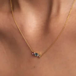 Histoire d'Or Collier Printemps Précieux Or Jaune Topaze Améthyste Clearance