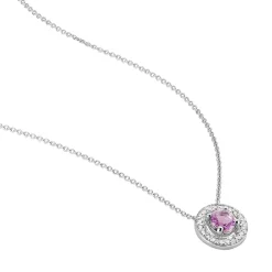 Histoire d'Or Collier Priscillya Or Blanc Amethyste Et Oxyde De Zirconium Best