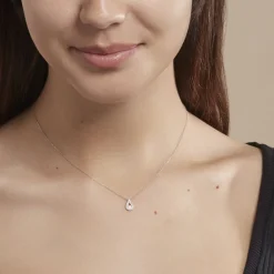Histoire d'Or Collier Purete Or Blanc Diamant Best