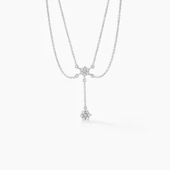 Histoire d'Or Collier Purple Bloom De Zirconium argent blanc oxyde Discount