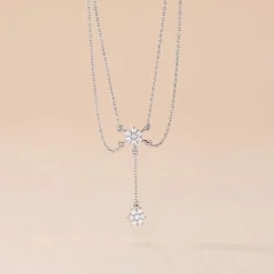 Histoire d'Or Collier Purple Bloom De Zirconium argent blanc oxyde Discount