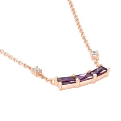 Histoire d'Or Collier Purple Mood Argent Rose Oxyde De Zirconium