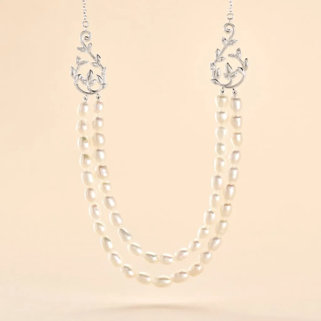 Histoire d'Or Collier Pygmalion Argent Blanc Oxyde De Zirconium Perle De Culture Discount