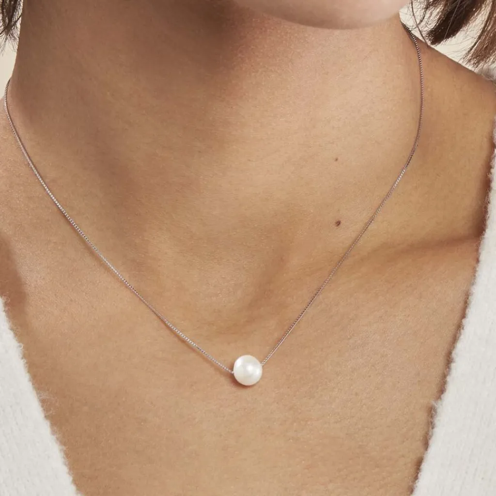 Histoire d'Or Collier Rada Maille Venitienne Argent Blanc Perle De Culture Outlet