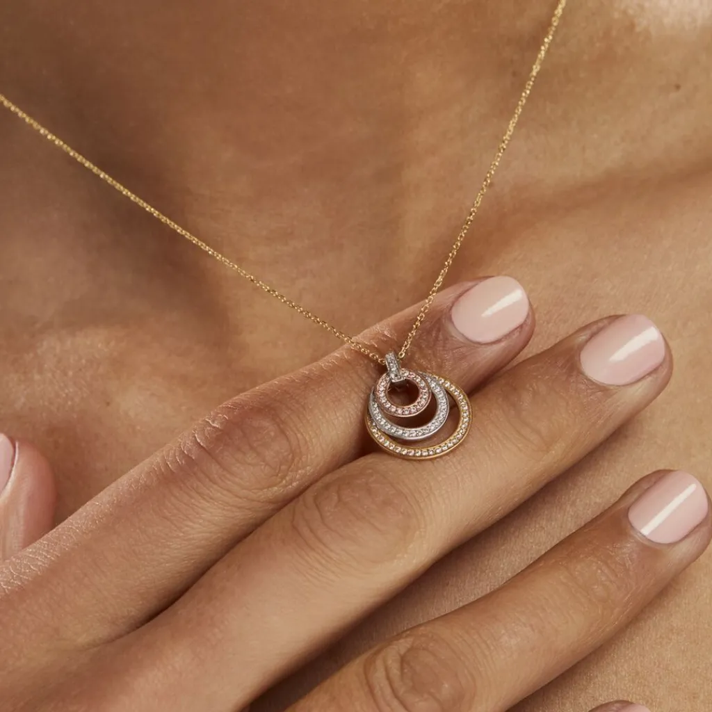 Histoire d'Or Collier Rama Or Tricolore Oxyde De Zirconium Clearance