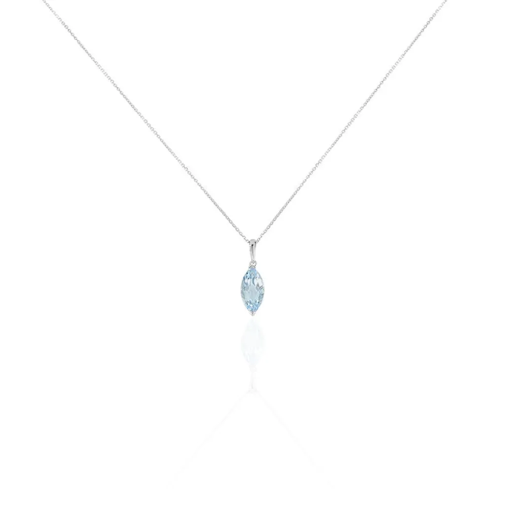 Histoire d'Or Collier Raquel Or Blanc Topaze or blanc topaze bleue Discount