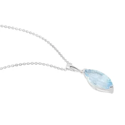 Histoire d'Or Collier Raquel Or Blanc Topaze or blanc topaze bleue Discount