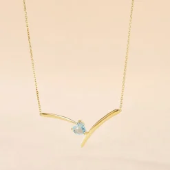 Histoire d'Or Collier Renaldine Or Jaune Topaze or jaune topaze bleue Outlet