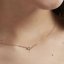 Histoire d'Or Collier Renaldine Or Jaune Topaze or jaune topaze bleue Outlet