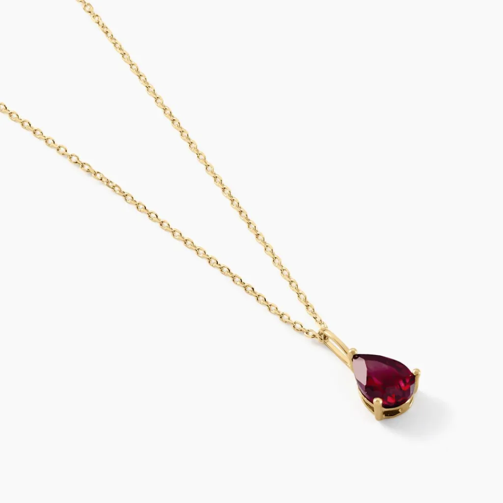 Histoire d'Or Collier Rhodolite Fever Or Jaune Rhodolite Best