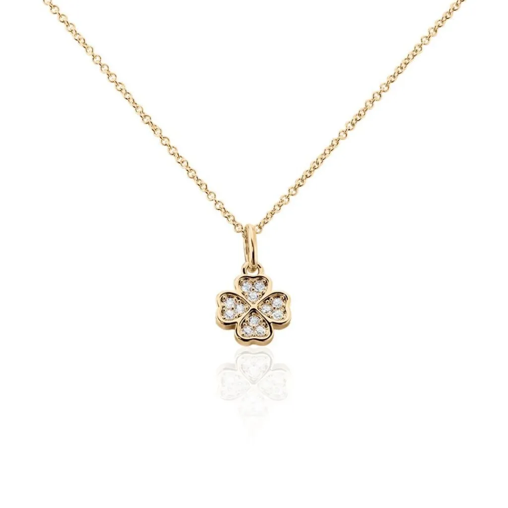 Histoire d'Or Collier Rhosyn Plaqué Or Jaune Oxyde De Zirconium Sale