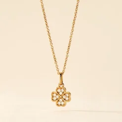 Histoire d'Or Collier Rhosyn Plaqué Or Jaune Oxyde De Zirconium Sale