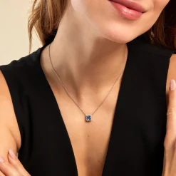 Histoire d'Or Collier Rio Argent Blanc Oxyde De Zirconium argent blanc oxyde bleu sky Best