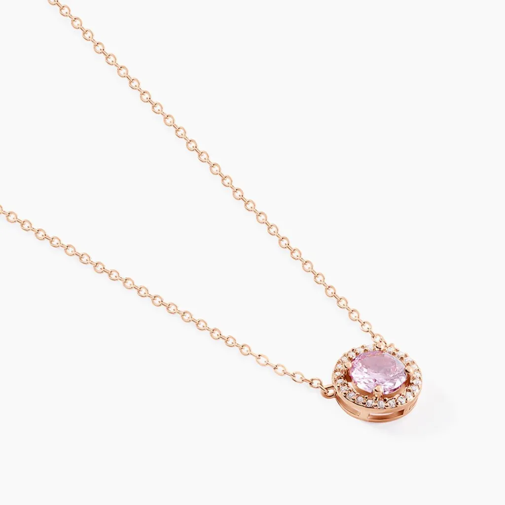 Histoire d'Or Collier Rio Copacabana Argent Rose Oxyde De Zirconium argent rose oxyde rose Best