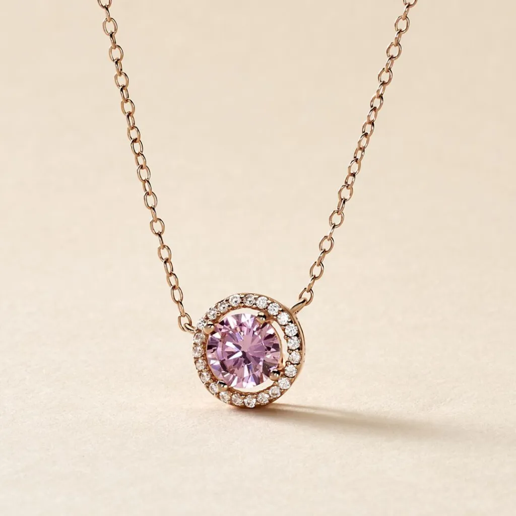 Histoire d'Or Collier Rio Copacabana Argent Rose Oxyde De Zirconium argent rose oxyde rose Best