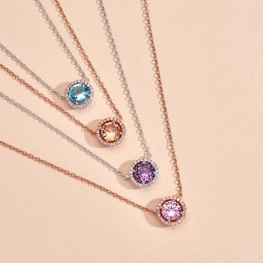 Histoire d'Or Collier Rio Copacabana Argent Rose Oxyde De Zirconium argent rose oxyde rose Best