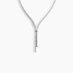 Histoire d'Or Collier River Or Blanc Diamant Outlet
