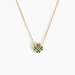 Histoire d'Or Collier Rosalite Or Jaune Malachite or jaune malachite vert