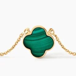 Histoire d'Or Collier Rosalite Or Jaune Malachite or jaune malachite vert