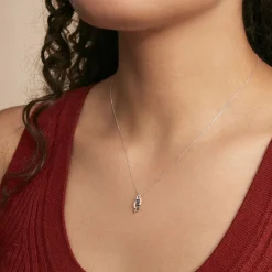 Histoire d'Or Collier Rosalyne Or Blanc Saphir Et Diamant Hot