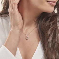 Histoire d'Or Collier Rozane Argent Blanc Perle De Culture Et Oxyde De Zirconium Clearance