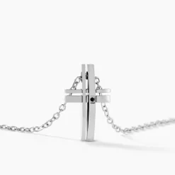 Histoire d'Or Collier Ruya Acier Blanc Oxyde De Zirconium New