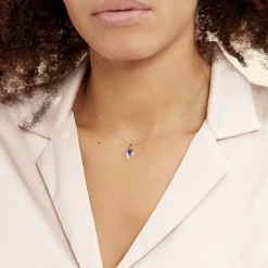 Histoire d'Or Collier Sagesse Or Blanc Saphir Et Diamant Sale