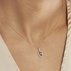 Histoire d'Or Collier Sagesse Or Jaune Rubis Et Diamant Outlet