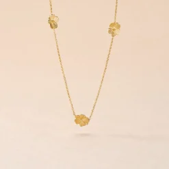 Histoire d'Or Collier Sakura Love Or Jaune Oxyde De Zirconium Best
