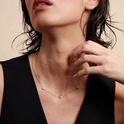 Histoire d'Or Collier Sakura Love Or Jaune Oxyde De Zirconium Best