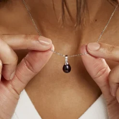 Histoire d'Or Collier Sara-luna Argent Blanc Perle De Culture Et Oxyde De Zirconium Discount