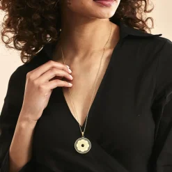 Histoire d'Or Collier Sautoir Acier Doré  Staffan Agate Online