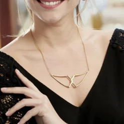 Histoire d'Or Collier Sautoir Adelind Acier Jaune acier doré Hot