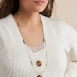 Histoire d'Or Collier Sautoir Euriell Argent Blanc