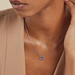 Histoire d'Or Collier Serafine Argent Blanc Lapis Lazuli Oxyde argent blanc lapis lazuli bleu Clearance