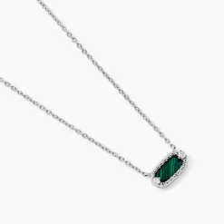 Histoire d'Or Collier Serafine Argent Blanc Malachite Oxyde De Zirconium argent blanc malachite vert Discount