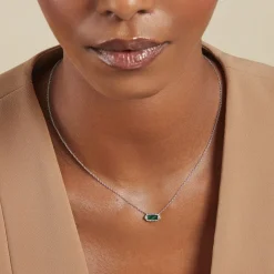 Histoire d'Or Collier Serafine Argent Blanc Malachite Oxyde De Zirconium argent blanc malachite vert Discount