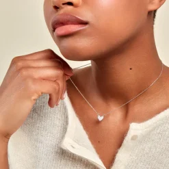 Histoire d'Or Collier Seya Argent Blanc Oxyde De Zirconium Sale